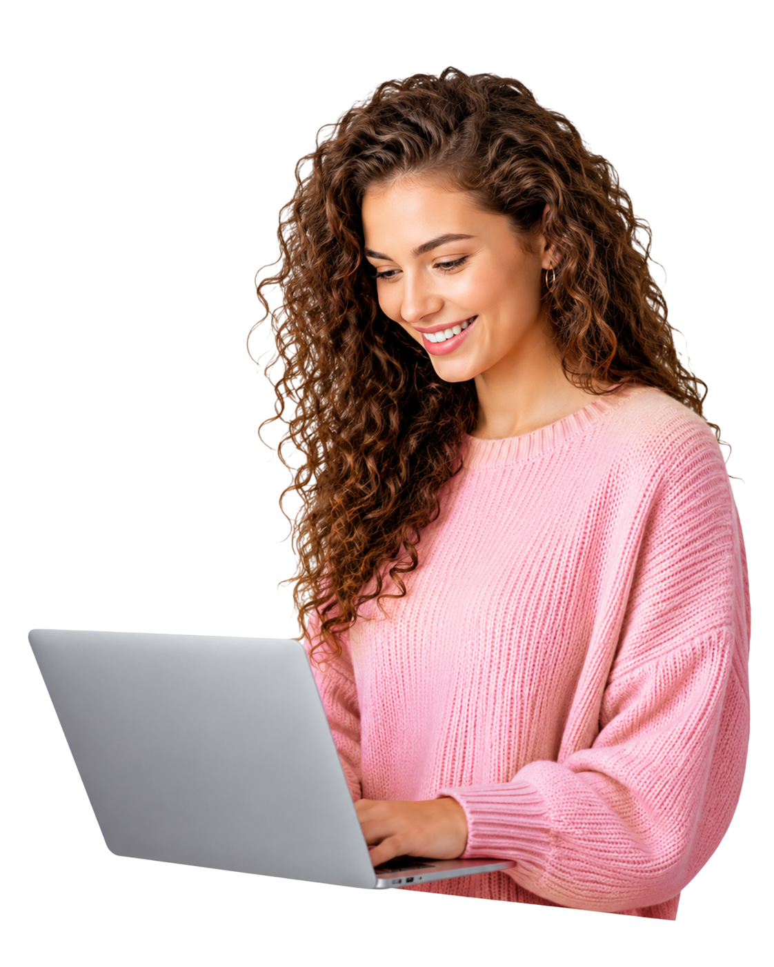 Happy student with laptop